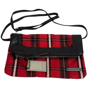 NWT Dakine Jacinta Crossbody Shoulder Fold Over Convertible Bag Red Plaid
